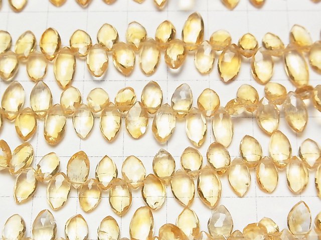 [Video] High Quality Citrine AAA Marquise  Faceted Briolette  half or 1strand beads (aprx.7inch/18cm)