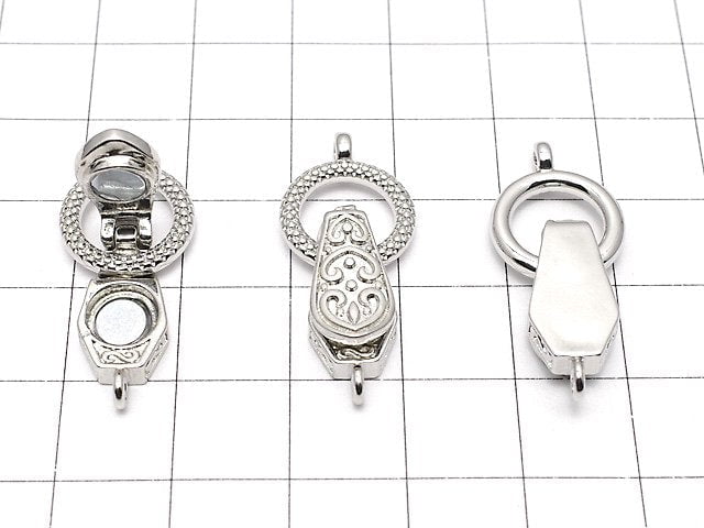 Metal Parts Clasp Silver Color with Magnet 2pcs $4.79!