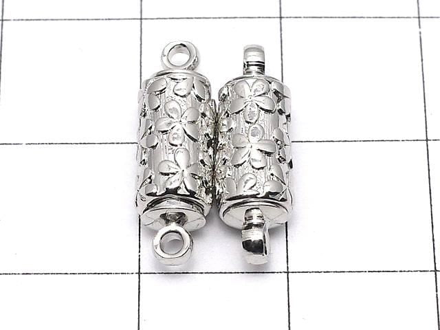 Metal Parts Clasp Magnetic Clasp 12x6x6mm Silver Color (2 pairs)