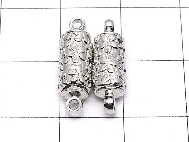 Metal parts magnetic Clasp 12x6x6mm silver color 2pairs