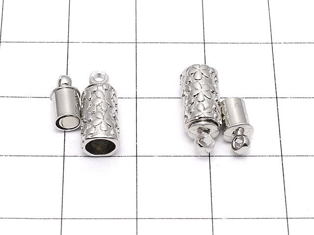 Metal parts magnetic Clasp 12x6x6mm silver color 2pairs