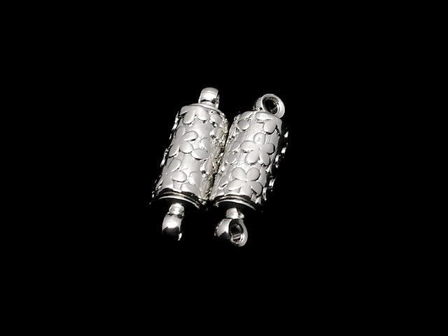 Metal parts magnetic Clasp 12x6x6mm silver color 2pairs