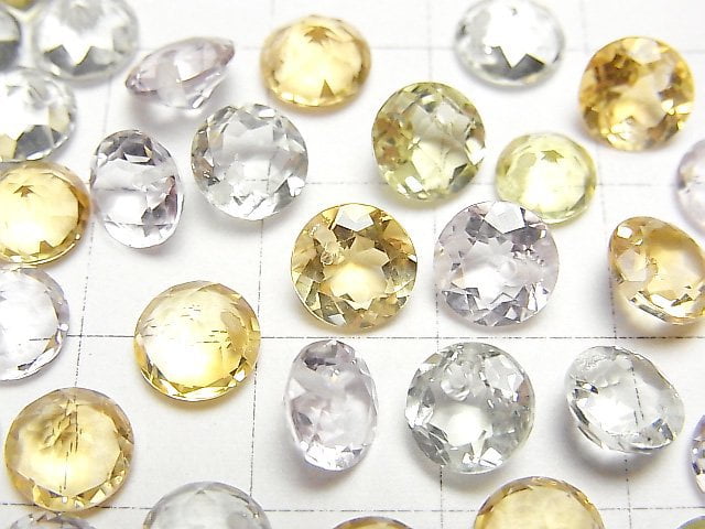 [Video]High Quality Mixed Stone AAA Round Faceted 7x7mm 1/4strands -Bracelet