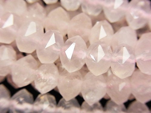 Rose Quartz, Roundel, Star Gemstone Beads