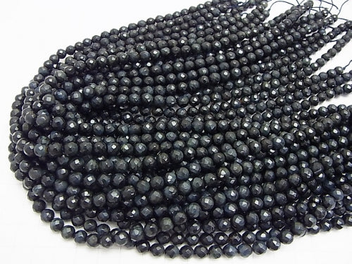 1strand $8.79! Natural color blue Tiger's Eye AA + 64 Faceted Round 6 mm 1strand beads (aprx.15 inch / 38 cm)