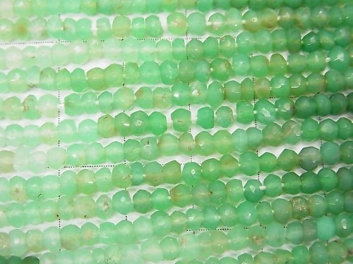 [Video]Chrysoprase AA Faceted Button Roundel Color gradation 1strand beads (aprx.12inch / 30cm)