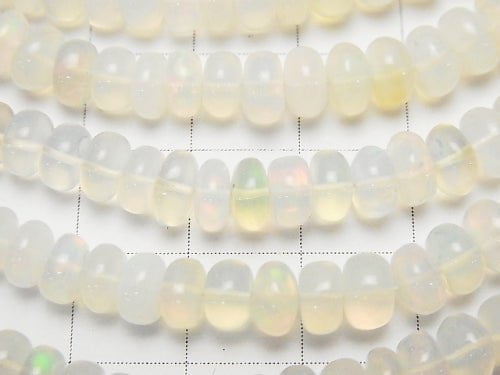 Ethiopia Opal AAA - Roundel half or 1strand beads (aprx. 17 inch / 42 cm)