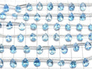 [Video] High Quality Swiss Blue Topaz AAA Pear shape Faceted 8x6mm half or 1strand (8pcs )