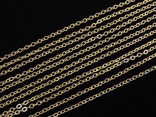 14KGF Flat Cable Chain 1.5mm No.3 10cm