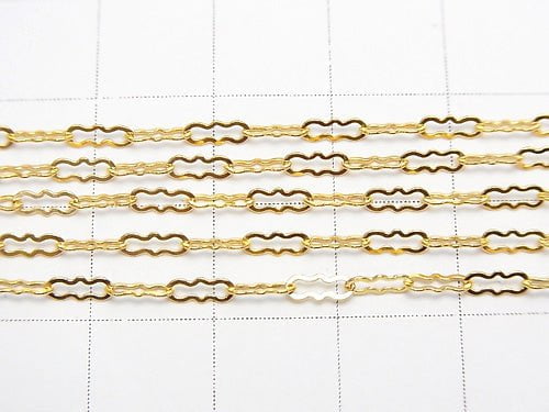 14KGF Wave Chain 5.5 x 1.8 mm 10 cm $2.79!