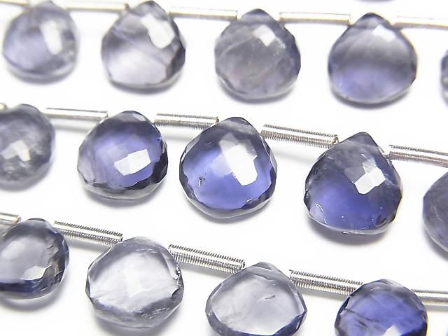 [Video] MicroCut High Quality Iolite AAA Chestnut Faceted Briolette [Light Color] 1 Strand (8 Pieces)