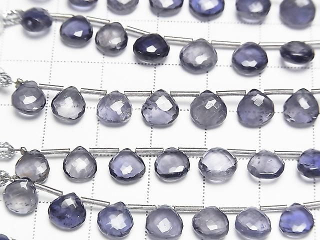 [Video] MicroCut High Quality Iolite AAA Chestnut Faceted Briolette [Light Color] 1 Strand (8 Pieces)