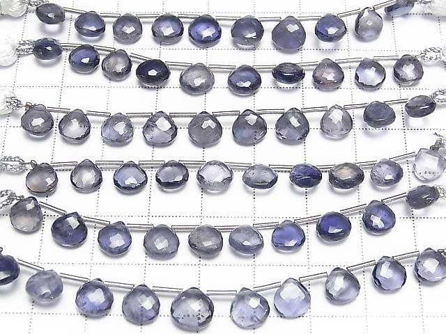 [Video] MicroCut High Quality Iolite AAA Chestnut Faceted Briolette [Light Color] 1 Strand (8 Pieces)
