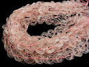 Rose Quartz AA ++ Twist Coin (Donut) 15 x 15 x 3 mm half or 1 strand beads (aprx.15 inch / 38 cm)
