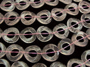 Rose Quartz AA ++ Twist Coin (donut) 25 x 25 x 4 mm half or 1 strand beads (aprx. 13 inch / 32 cm)