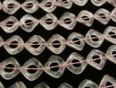 Rose Quartz AA ++ Twist Diamond (Donut) 23 x 23 x 3 mm half or 1 strand beads (aprx.15 inch / 36 cm)