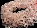 Rose Quartz AA ++ Twist Diamond (Donut) 23 x 23 x 3 mm half or 1 strand beads (aprx.15 inch / 36 cm)