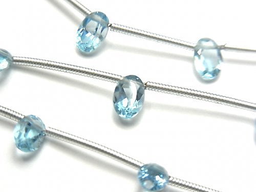 Oval, Topaz Gemstone Beads