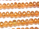 [Video]High Quality Imperial Topaz AAA Faceted Button Rondelle half or 1strand beads (aprx.13inch/32cm)