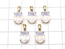 [Video] High Quality Scorolite AAA Oval Faceted  Pendant 9x7mm 18KGP