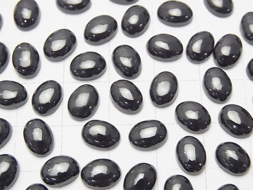 [Video] Black Spinel AAA Oval Cabochon 8x6mm 5pcs