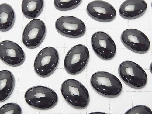 [Video] Black Spinel AAA Oval Cabochon 14x10mm 3pcs