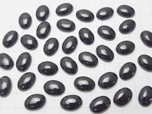 [Video] Black Spinel AAA Oval Cabochon 14x10mm 3pcs