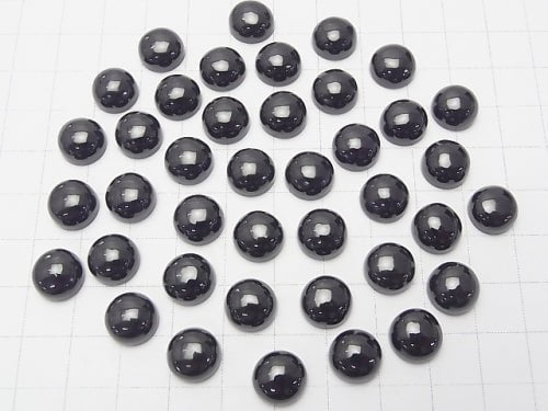 Black Spinel AAA Round Cabochon 10x10 mm 3pcs $8.79!