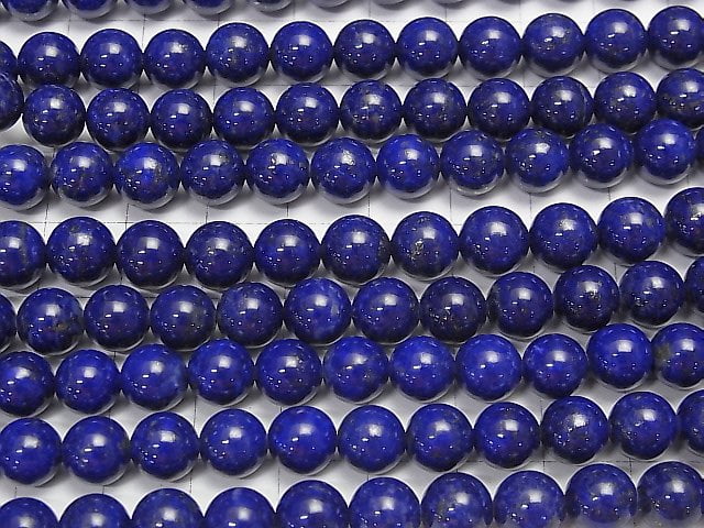 [Video] High quality Lapis lazuli AAA Round 8mm 1/4 or 1strand beads (aprx.15inch / 38cm)