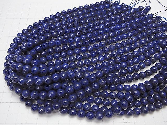 [Video] High quality Lapis lazuli AAA Round 8mm 1/4 or 1strand beads (aprx.15inch / 38cm)