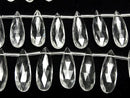 [Video] High Quality Crystal AAA Pear Shape Faceted Briolette 24x8mm Half or 1 Strand (8pcs)