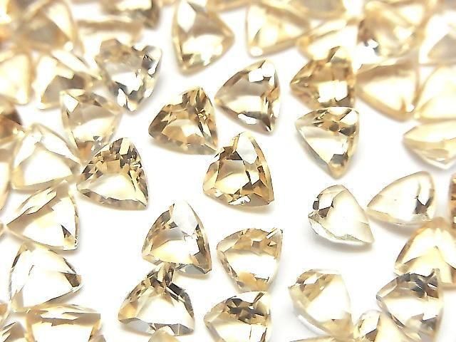 [Video]High Quality Citrine AAA Loose stone Triangle Faceted 6x6mm 5pcs