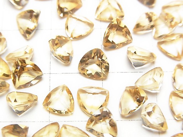 [Video] High Quality Citrine AAA Loose stone Triangle Faceted 6x6mm 10pcs