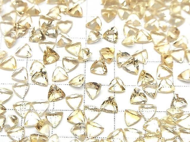 [Video]High Quality Citrine AAA Loose stone Triangle Faceted 6x6mm 5pcs