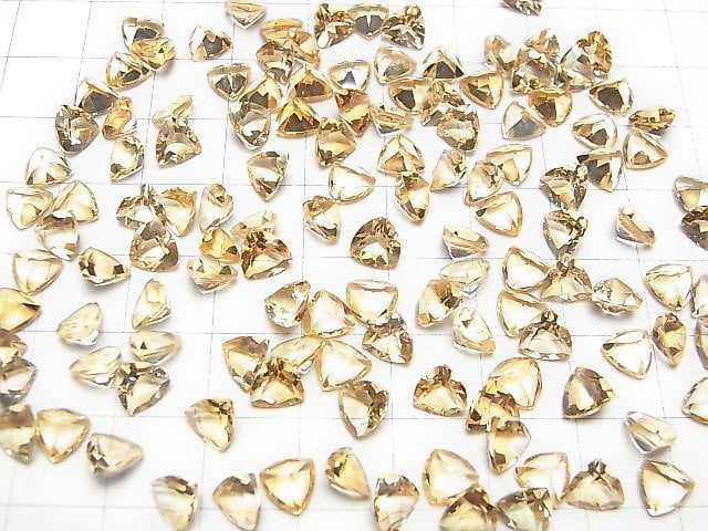 [Video] High Quality Citrine AAA Loose stone Triangle Faceted 6x6mm 10pcs