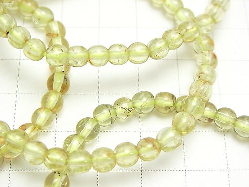 Mexico Golden Apatite Round 5 mm 1strand (Bracelet)