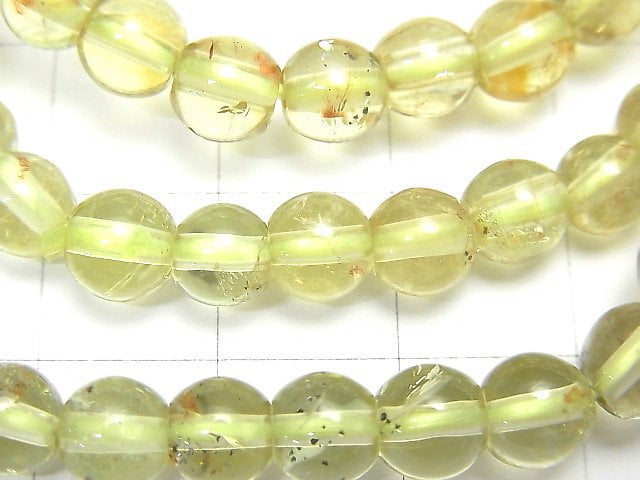 [Video] Mexico Golden Apatite Round 6 mm 1strand (Bracelet)