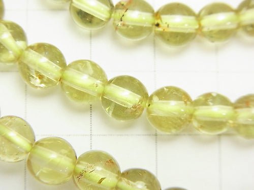 Mexico Golden Apatite Round 6.5 mm 1strand (Bracelet)