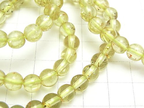 Mexico Golden Apatite Round 6.5 mm 1strand (Bracelet)