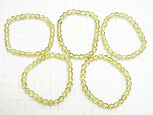 Mexico Golden Apatite Round 6.5 mm 1strand (Bracelet)