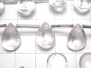 [Video] High Quality Madagascar Rose Quartz AAA Pear shape Concave Cut 14 x 10 mm half or 1 strand (10 pcs)
