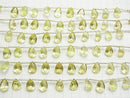 [Video] High Quality Lemon Quartz AAA Pear shape  Concave Cut 14x10mm half or 1strand (10pcs )