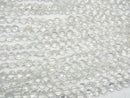 High Quality White Topaz AAA Faceted Coin 6 x 6 x 3 mm half or 1 strand (apr x 6 inch / 16 cm)