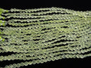 High Quality Light Green Chalcedony AAA Faceted Coin 6 x 6 x 4 mm half or 1 strand (apr x 6 inch / 16 cm)