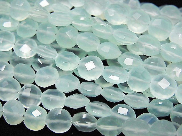 Chalcedony, Coin Gemstone Beads