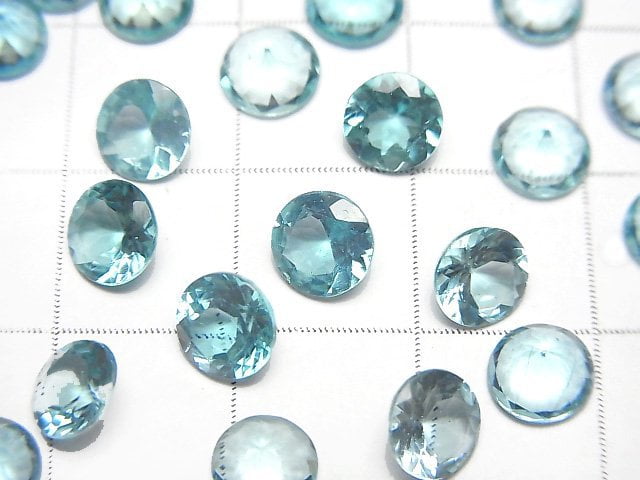 [Video]High Quality Apatite AAA Loose stone Round Faceted 6x6mm 2pcs