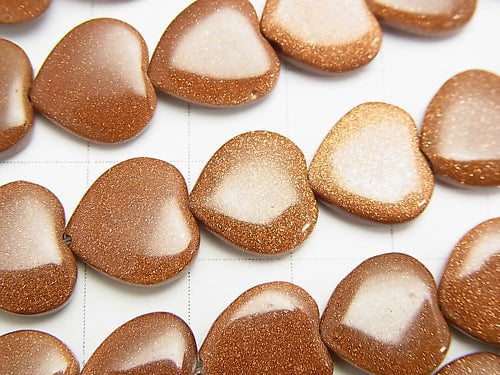 1strand $9.79! Golden Sand Stone Vertical Hole Heart 12x12x3mm 1strand beads (aprx.15inch / 36cm)
