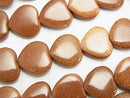 1strand $9.79! Golden Sand Stone Vertical Hole Heart 12x12x3mm 1strand beads (aprx.15inch / 36cm)