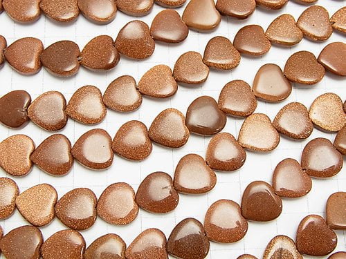 1strand $9.79! Golden Sand Stone Vertical Hole Heart 12x12x3mm 1strand beads (aprx.15inch / 36cm)
