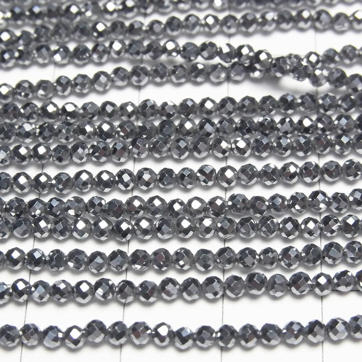 Haute Qualité ! 1 fil 8,79 $ ! Perles Terahertz rondes à facettes 2mm 1 fil (env. 15 pouces/37cm)